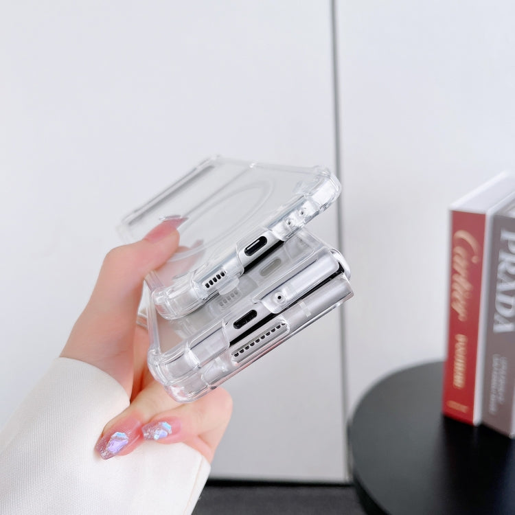 For Samsung Galaxy Z Flip4 Magsafe Magnetic Transparent Shockproof Phone Case
