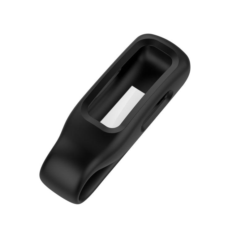For Fitbit Inspire 3 Steel Sheet Silicone Protective Clip Case Cover(Black)