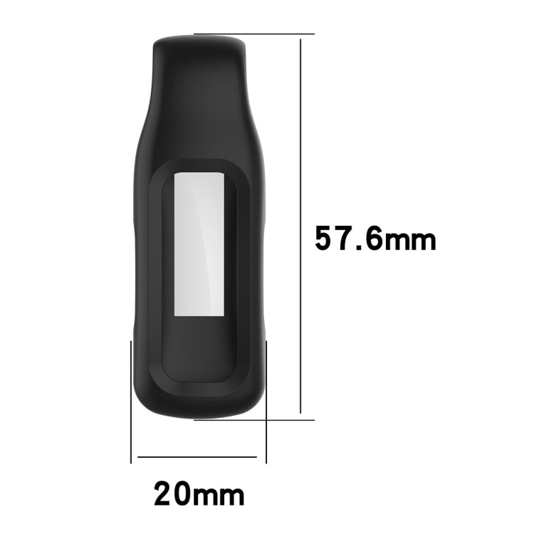 For Fitbit Inspire 3 Steel Sheet Silicone Protective Clip Case Cover(Black)