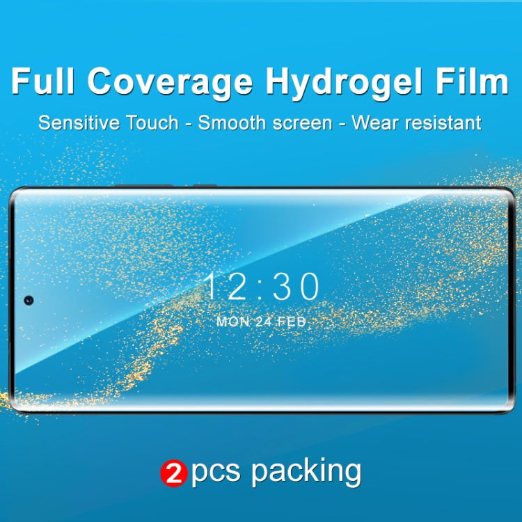For Motorola Moto X30 Pro / Edge 30 Ultra 2pcs imak Curved Full Screen Hydrogel Film Protector