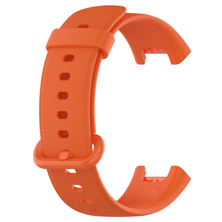 For Xiaomi MI Watch Lite / Redmi Watch Litchi Texture Leather Watch Band(Orange)