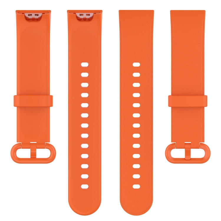 For Xiaomi MI Watch Lite / Redmi Watch Litchi Texture Leather Watch Band(Orange)