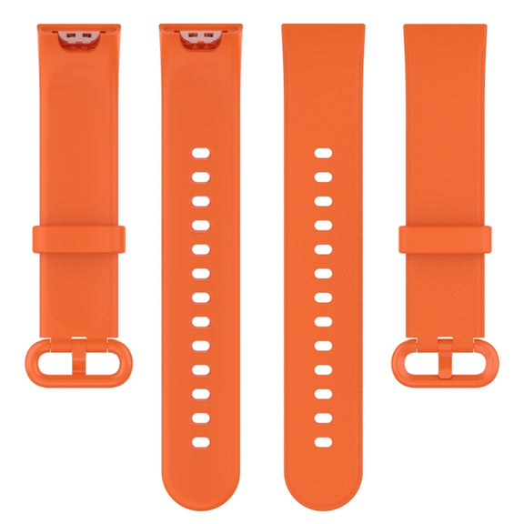 For Xiaomi MI Watch Lite / Redmi Watch Litchi Texture Leather Watch Band(Orange)