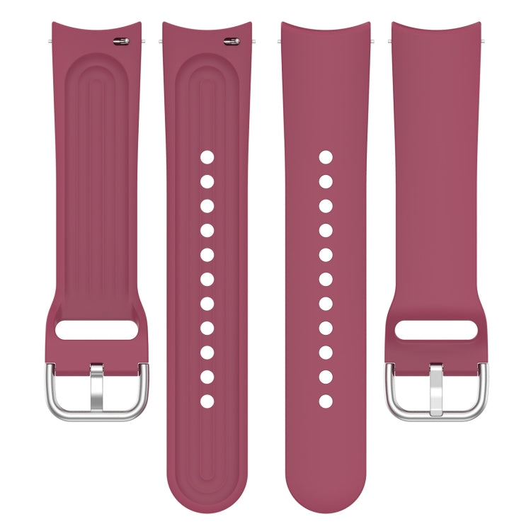 For Xiaomi Watch S1 Pro Solid Color Silicone Watch Band(Wine Red)