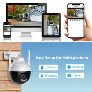 A18 4MP HD Wireless WiFi Smart Surveillance Camera, Specification:EU Plug