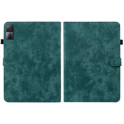 For Xiaomi Redmi Pad 5G Tiger Pattern Flip Leather Tablet Case(Dark Green)