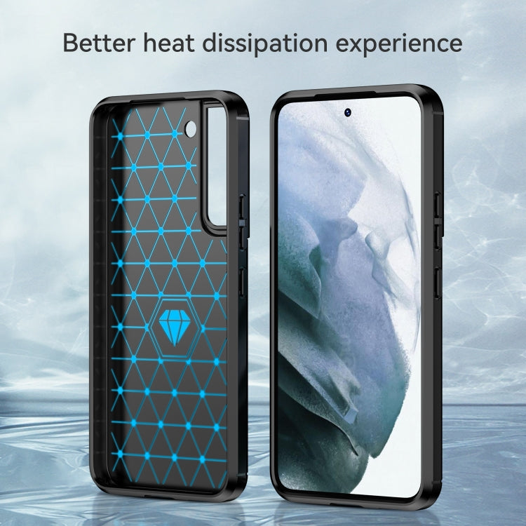 For Samsung Galaxy S23 5G Brushed Texture Carbon Fiber TPU Phone Case(Black)