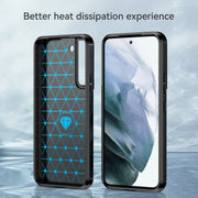 For Samsung Galaxy S23 5G Brushed Texture Carbon Fiber TPU Phone Case(Black)