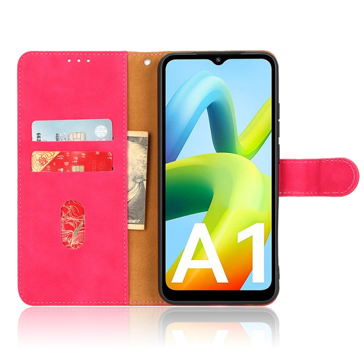 For Xiaomi Redmi A1 4G Skin Feel Magnetic Flip Leather Phone Case(Rose Red)