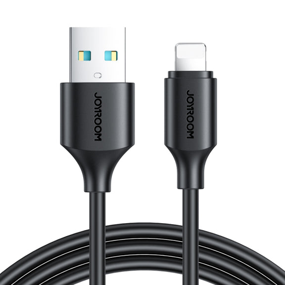 JOYROOM S-UL012A9 2.4A USB to 8 Pin Fast Charging Data Cable, Length:2m(Black)