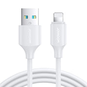 JOYROOM S-UL012A9 2.4A USB to 8 Pin Fast Charging Data Cable, Length:1m(White)