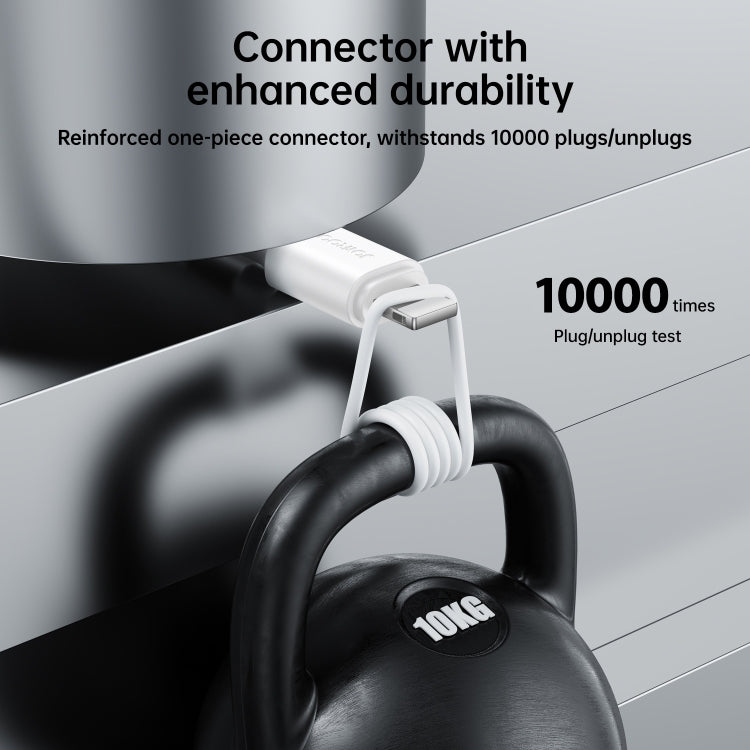 JOYROOM S-UL012A9 2.4A USB to 8 Pin Fast Charging Data Cable, Length:1m(White)