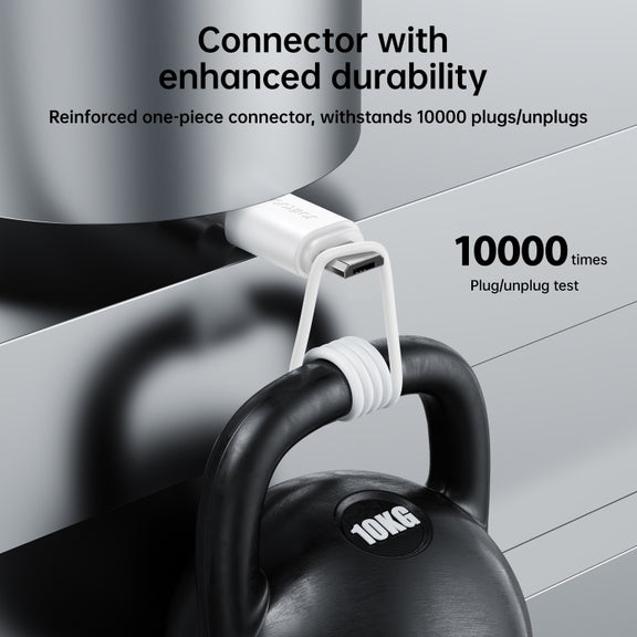 JOYROOM S-UM018A9 2.4A USB to Micro USB Fast Charging Data Cable, Length:1m(White)