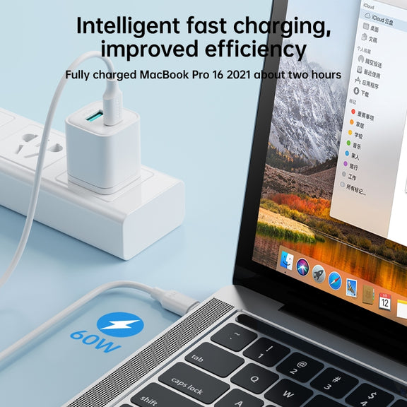 JOYROOM S-CC060A9 60W USB-C/Type-C to USB-C/Type-C Fast Charging Data Cable, Length: 1m(Black)