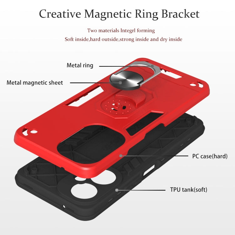 For Tecno Camon 19/Camon 19 Pro 5G 2 in 1 Armour Series PC + TPU Protective Phone Case(Red)