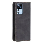 For Xiaomi 12T / 12T Pro / Redmi K50 Ultra Magnetic RFID Blocking Anti-Theft Leather Phone Case(Black)