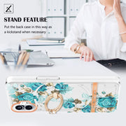 For Nothing Phone 1 Flowers Series TPU Phone Case(Blue Rose)