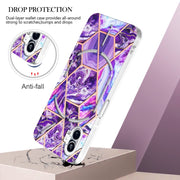 For Nothing Phone 1 Electroplating Splicing Marble TPU Phone Case(Dark Purple)