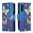 For Samsung Galaxy A14 5G Colored Drawing Pattern Zipper Leather Phone Case(Gold Butterfly) - free shipping - PMC TechLife - Order now!