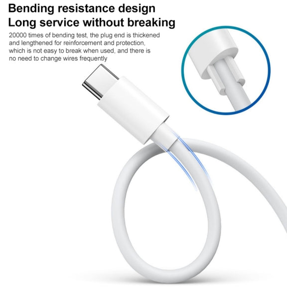 For Huawei MateBook Laptop Fast Charging Cable 65W Dual Type-C Interface Charging Data Cable Length:1m