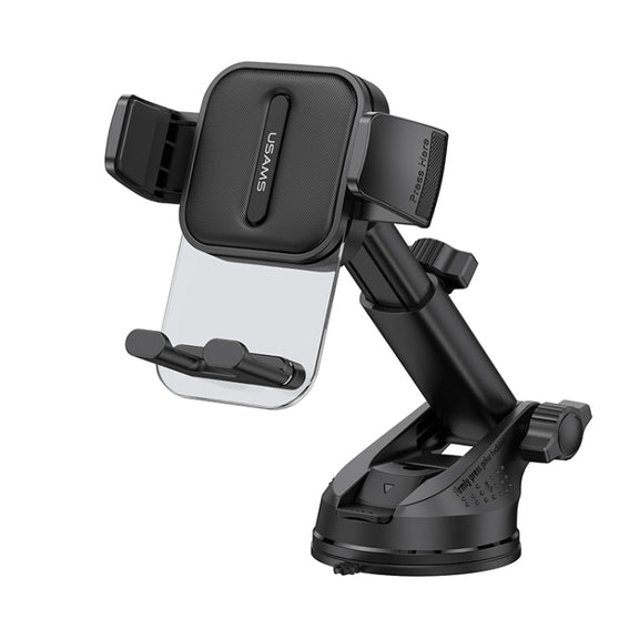 USAMS US-ZJ072 Car Center Console Retractable Transparent Holder(Black)