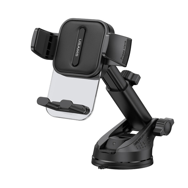 USAMS US-ZJ072 Car Center Console Retractable Transparent Holder(Black)