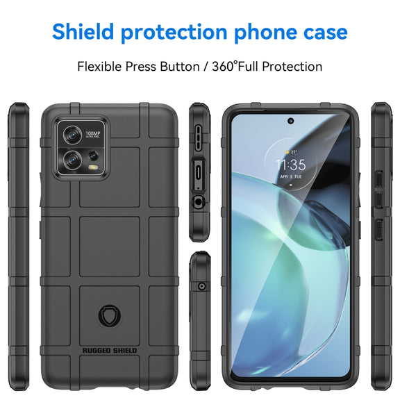 For Motorola Moto G72 Full Coverage Shockproof TPU Phone Case(Black)