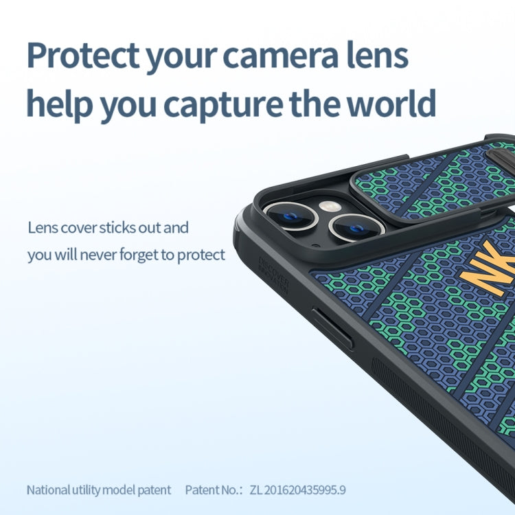 For iPhone 14 NILLKIN 3D Lens Sliding Camera Phone Case