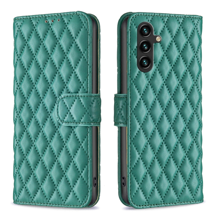 For Samsung Galaxy A14 5G Diamond Lattice Wallet Leather Flip Phone Case(Green)