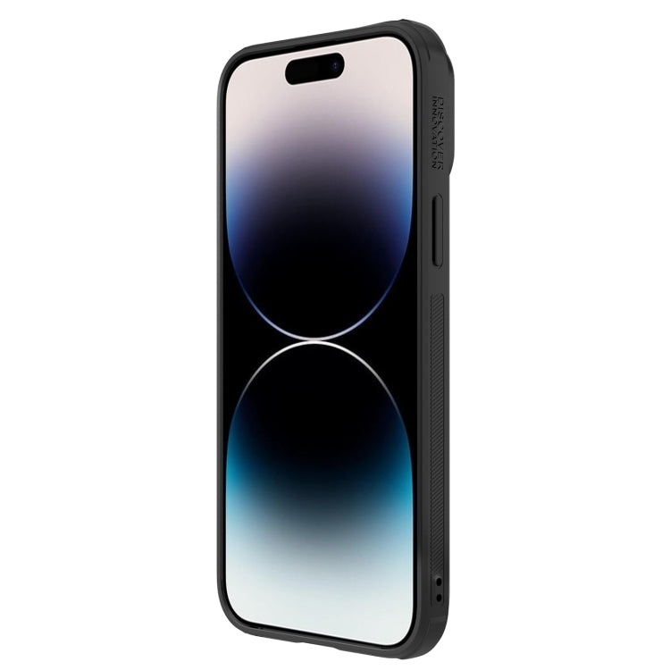 For iPhone 14 Pro NILLKIN Synthetic Fiber Camshield Magnetic Phone Case(Black)