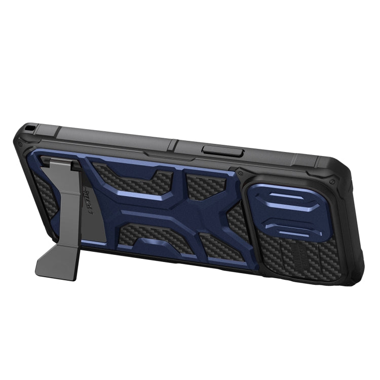 For iPhone 14 Pro Max NILLKIN Sliding Camera Cover Design TPU + PC Phone Case(Blue)