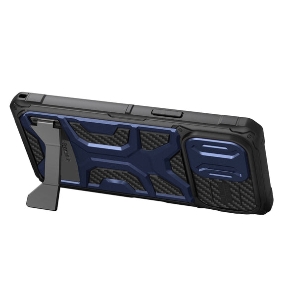 For iPhone 14 Pro Max NILLKIN Sliding Camera Cover Design TPU + PC Phone Case(Blue)