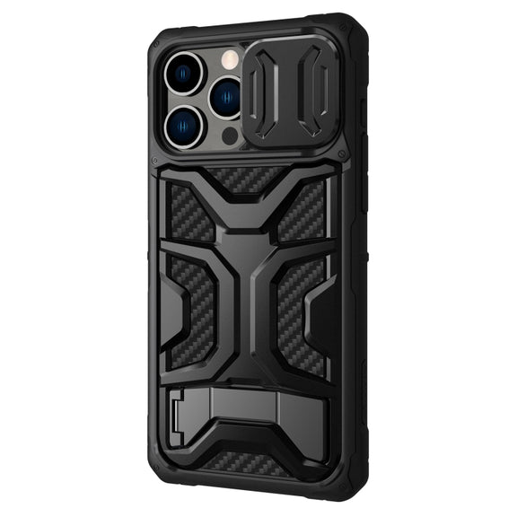 For iPhone 14 Pro Max NILLKIN Sliding Camera Cover Design TPU + PC Magnetic Phone Case(Black)