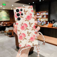 For Samsung Galaxy S22 5G Small Floral Lanyard Phone Case(White) - free shipping - PMC TechLife - Order now!