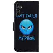 For Samsung Galaxy A14 5G Coloured Drawing Horizontal Flip Leather Phone Case(Anger)