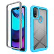 For Motorola Moto E20 Starry Sky Solid Color TPU Clear PC Phone Case(Sky Blue) - free shipping - PMC TechLife - Order now!