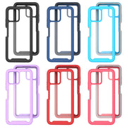 For T-Moblie Revvl 6 5G Starry Sky Solid Color Shockproof TPU Clear PC Phone Case(Black)