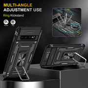 For Samsung Galaxy S10 Armor PC + TPU Camera Shield Phone Case(Black)
