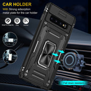 For Samsung Galaxy S10 Armor PC + TPU Camera Shield Phone Case(Black)