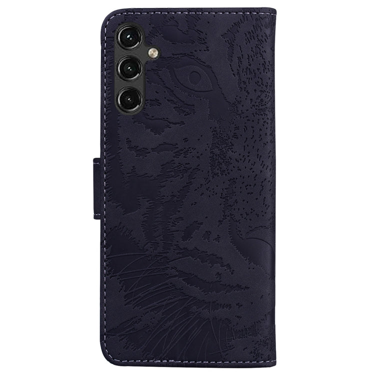 For Samsung Galaxy A14 5G Tiger Embossing Pattern Horizontal Flip Leather Phone Case(Black)