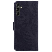 For Samsung Galaxy A14 5G Tiger Embossing Pattern Horizontal Flip Leather Phone Case(Black)