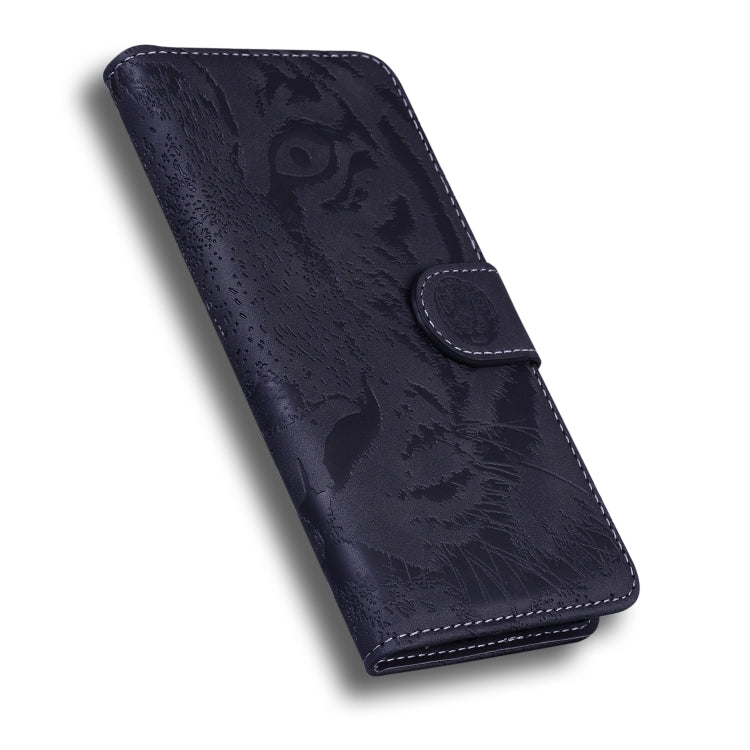 For Samsung Galaxy A14 5G Tiger Embossing Pattern Horizontal Flip Leather Phone Case(Black)