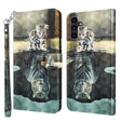 For Samsung Galaxy A14 5G 3D Painting Pattern TPU + PU Phone Case(Cat Tiger) - free shipping - PMC TechLife - Order now!