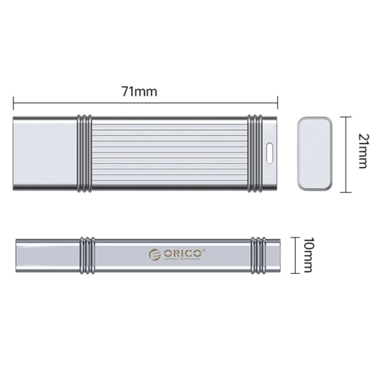 ORICO USB Flash Drive, Read: 100MB/s, Write: 50MB/s, Memory:256GB, Port:USB-A(Silver)