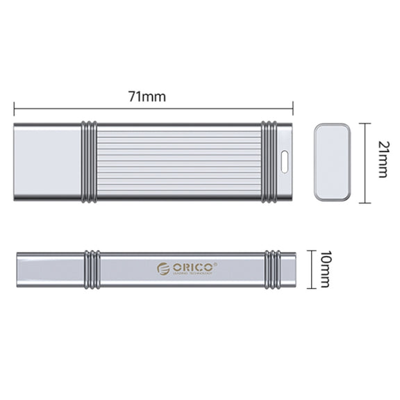 ORICO USB Flash Drive, Read: 100MB/s, Write: 50MB/s, Memory:256GB, Port:USB-A(Silver)
