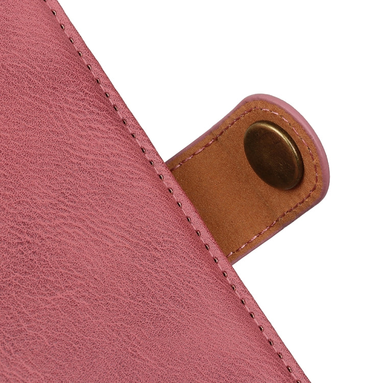 For Samsung Galaxy A14 5G KHAZNEH Cowhide Texture Horizontal Flip Leather Phone Case(Pink)