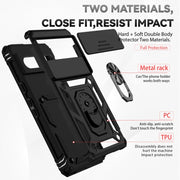 For Google Pixel 7 5G Sliding Camshield Holder Phone Case(Black)