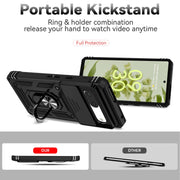 For Google Pixel 7 5G Sliding Camshield Holder Phone Case(Black)
