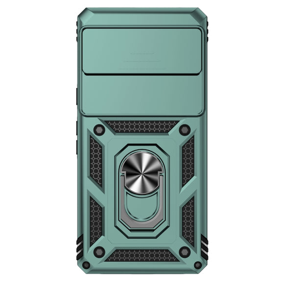 For Google Pixel 7 5G Sliding Camshield Holder Phone Case(Dark Green)