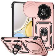 For Honor X9 Sliding Camshield Holder Phone Case(Rose Gold)